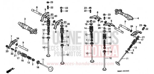 ARBRE A CAMES/SOUPAPE XL600VT de 1996